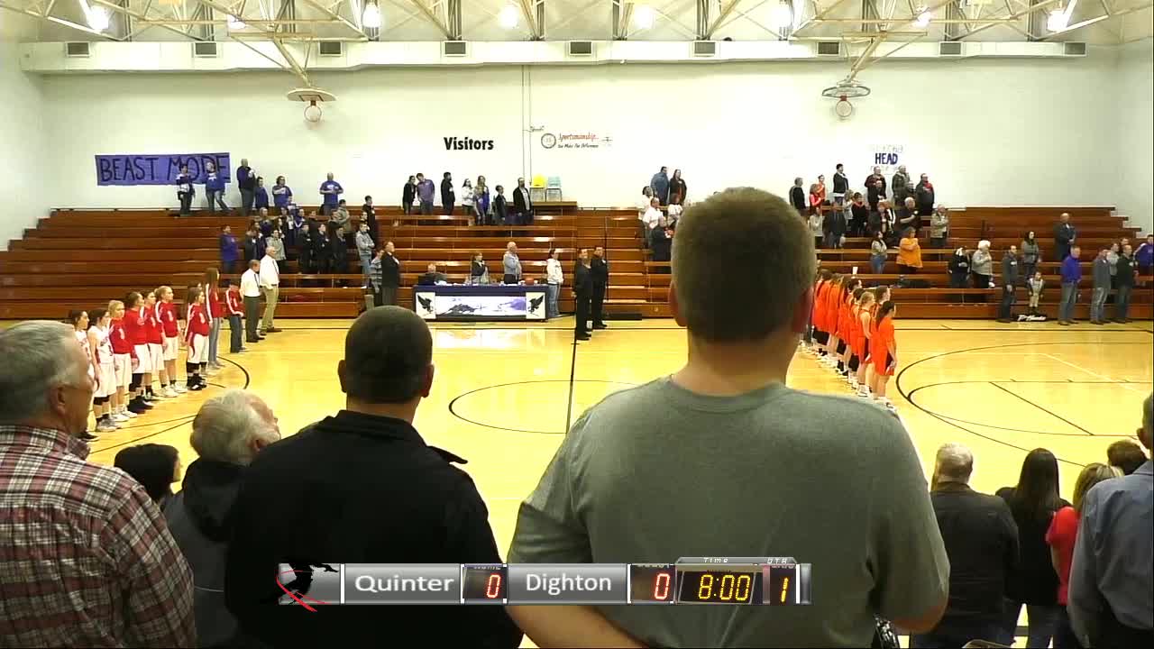 Quinter vs Dighton (G) 1A Regional Championship Basketball