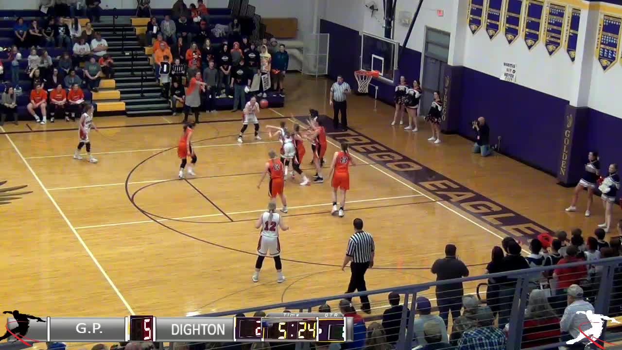 Golden Plains vs Dighton (G) 1A SubState SemiFinals Basketball