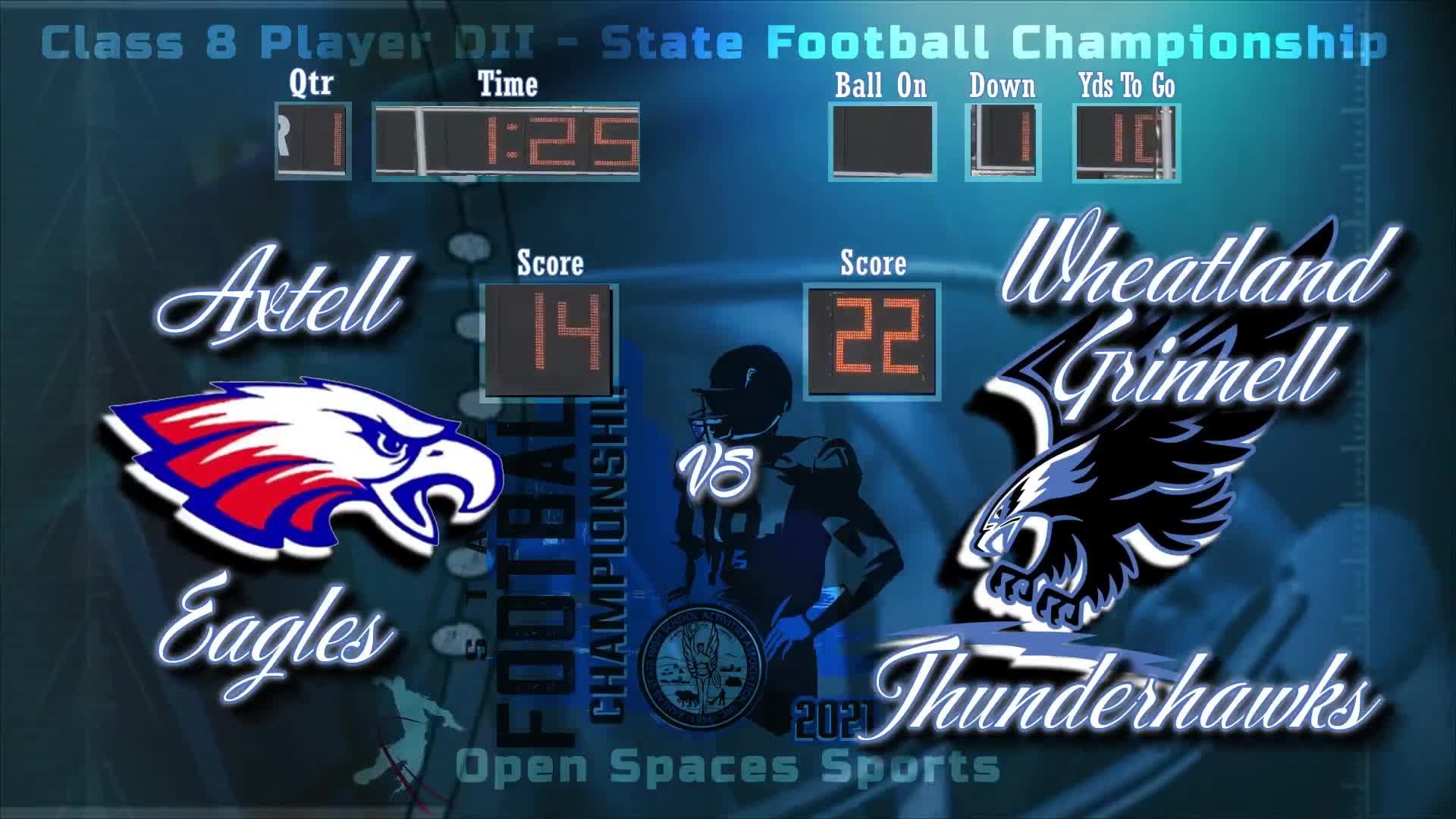 Wheatland/Grinnell vs. Axtell "8 Man D2 State Championship" (AUDIO ONLY