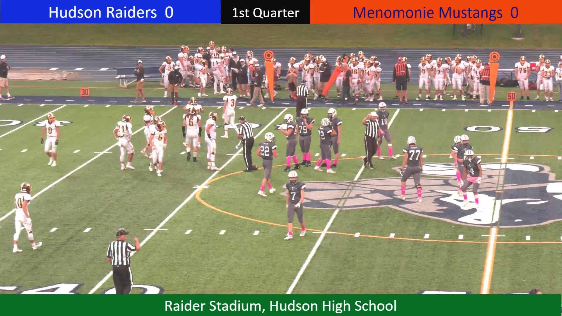 HS Football Menomonie vs Hudson Football HudsonBroadcasting