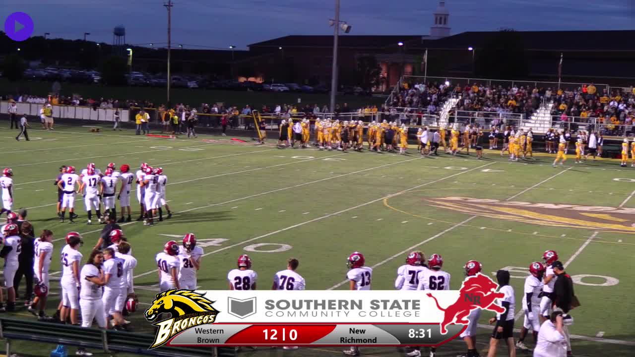 Western Brown VS New Richmond Football Goodguysradiotv