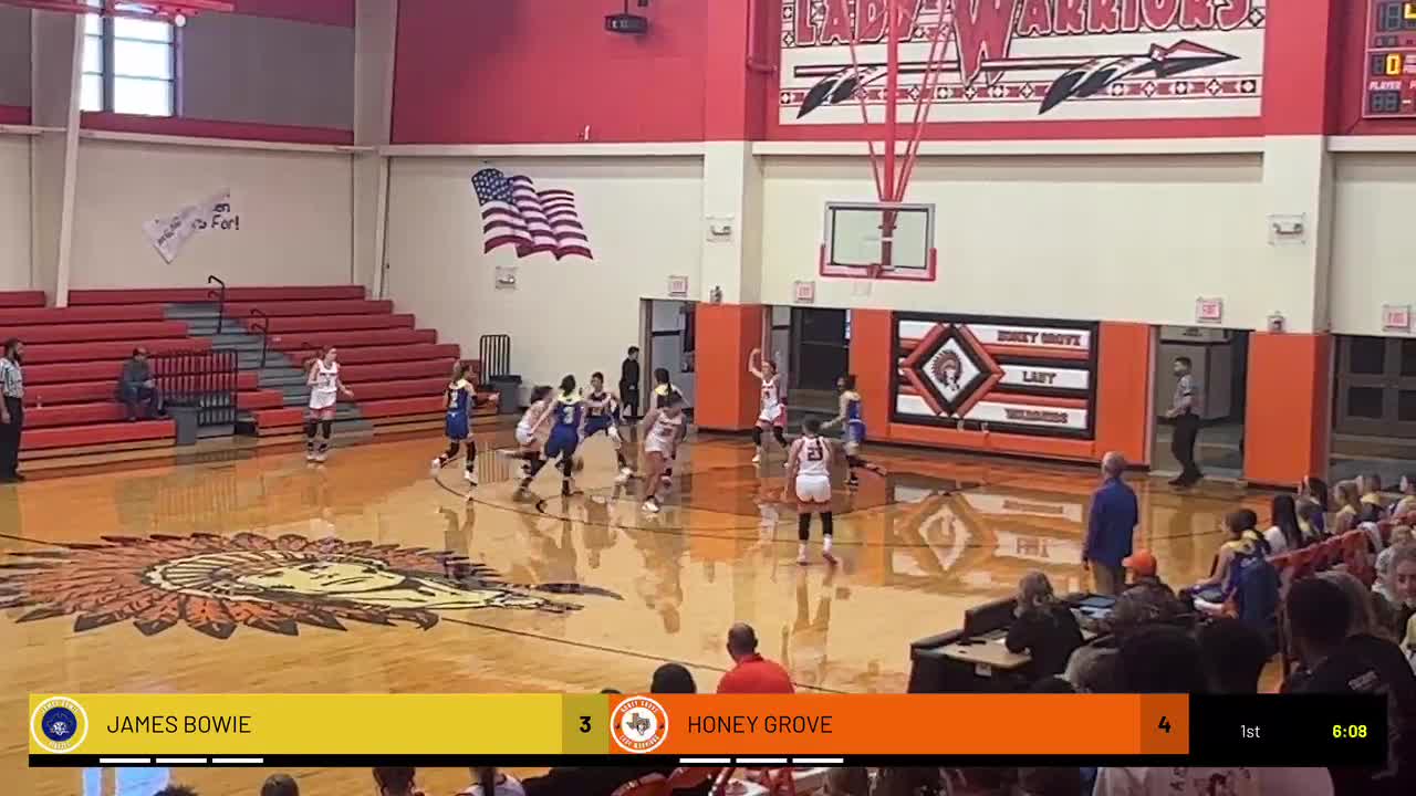 James Bowie Pirates vs Honey Grove Lady Warriors Basketball HGAthletics