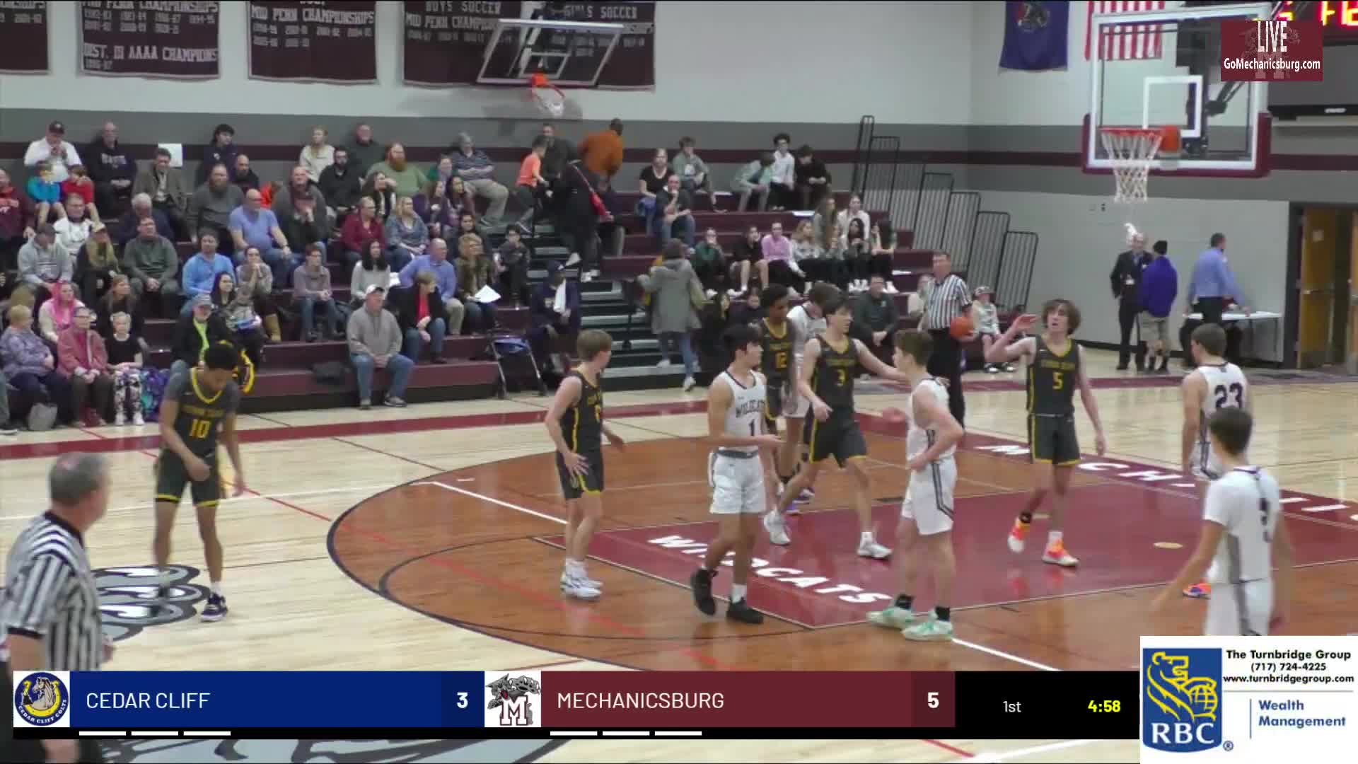 Boys Varsity Basketball vs. Cedar Cliff Presented by 11 Oaks Farms in