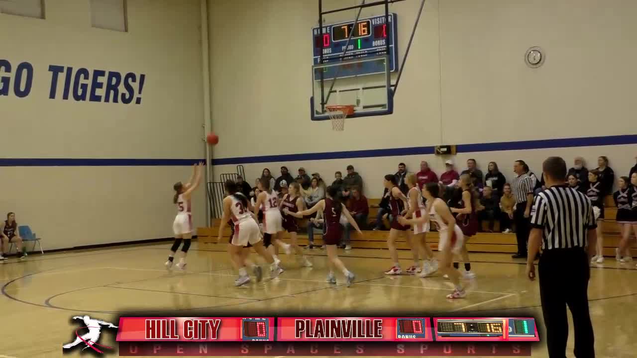 10 Hill City vs. 11 Plainville "G" (MCL) Basketball OpenSpacesSports4